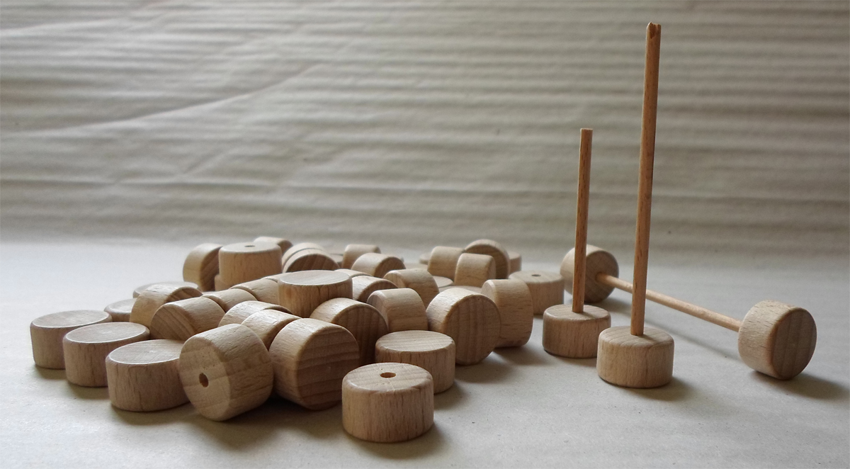 Rundlinge aus Buchenholz, unbehandelt, 17 mm Ø