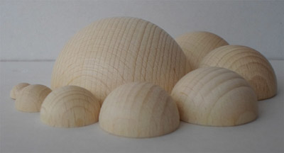 Halbkugeln 20 mm Ø, Buche