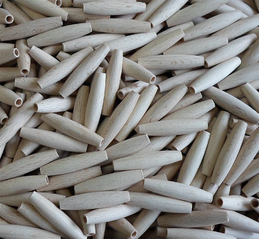 Holz-Oliven lang, schmale Form, Buche