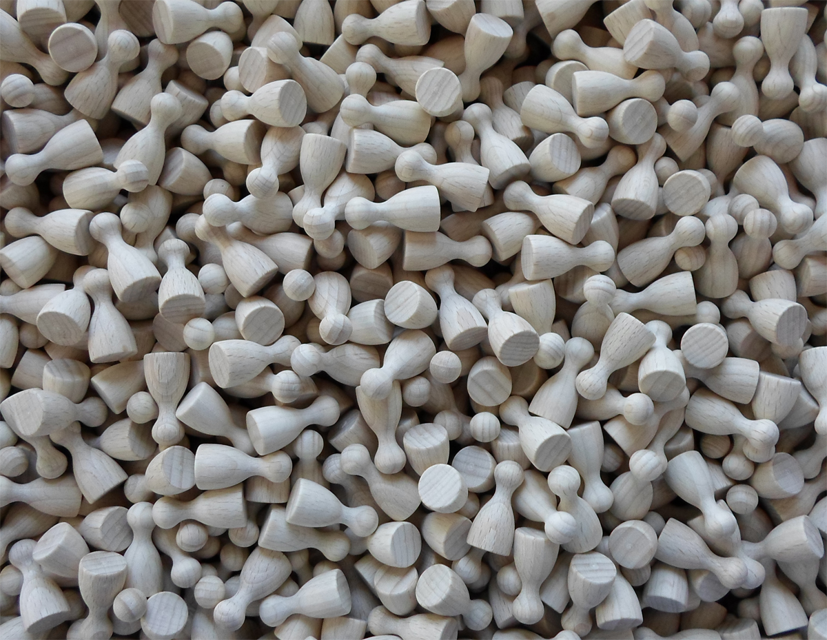 Halmafigur klassisch, ca 24 mm hoch, Buche unbehandelt