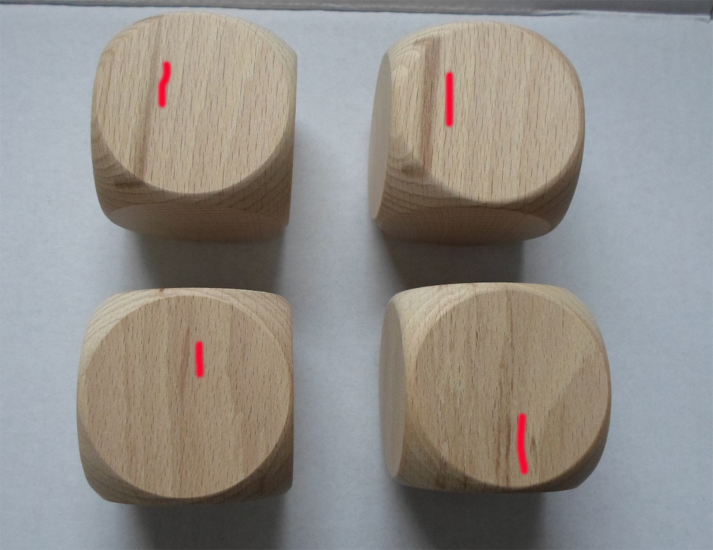 Würfel 60 x 60 mm, II. Wahl, Buche unbehandelt