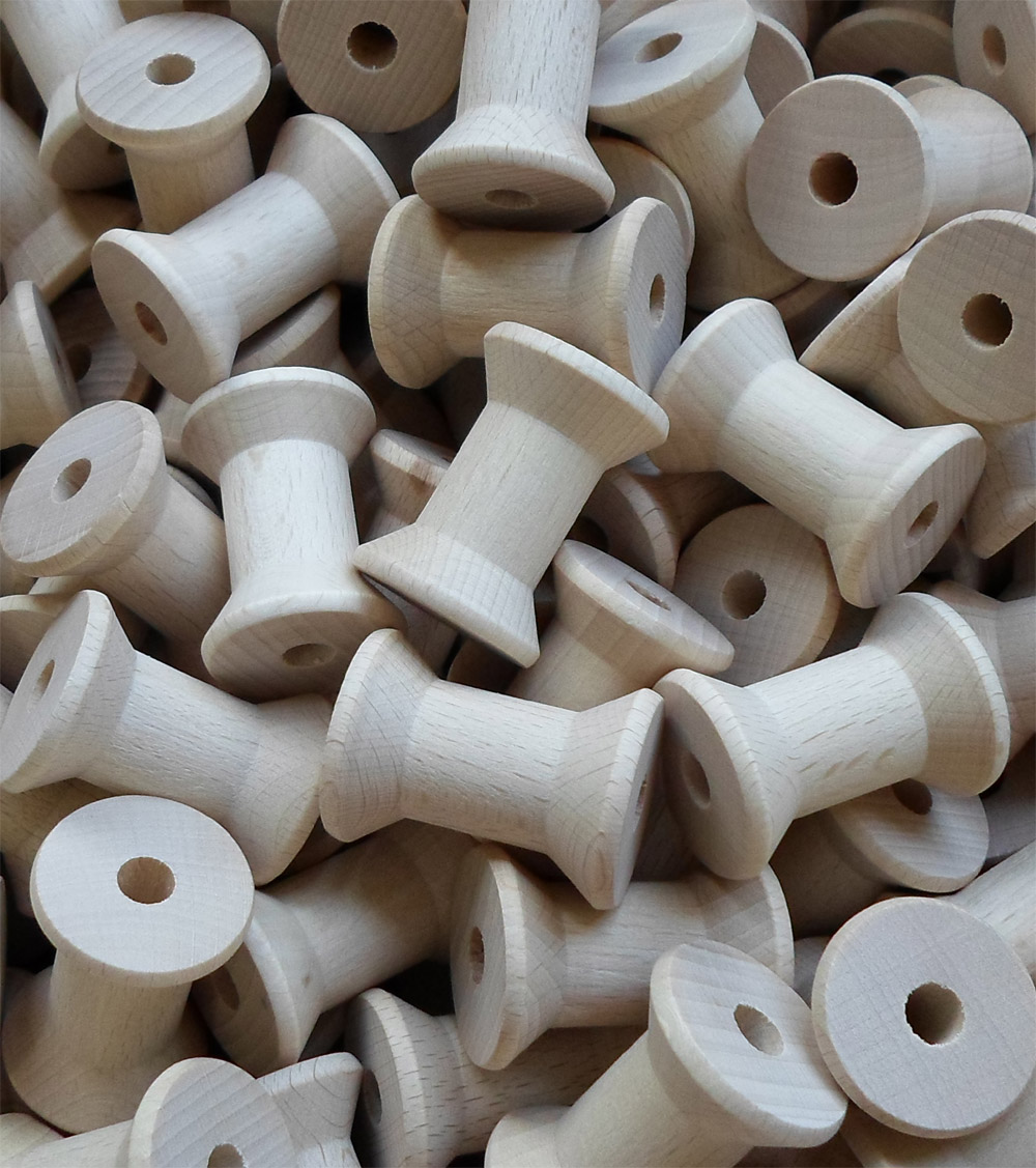 Garnrollen, Buche roh, klassische Form