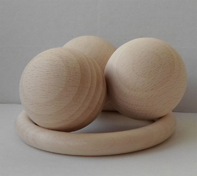 Holzkugeln 48 mm Ø ohne Bohrung, Buche