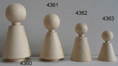 Figurenkegel "Kegelform" 60 mm hoch, Buche