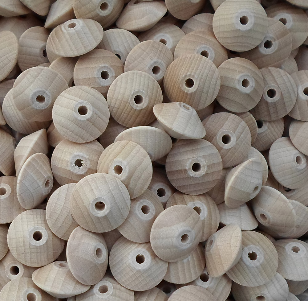 Fädelperle - Disc, 18 mm Ø, Buche