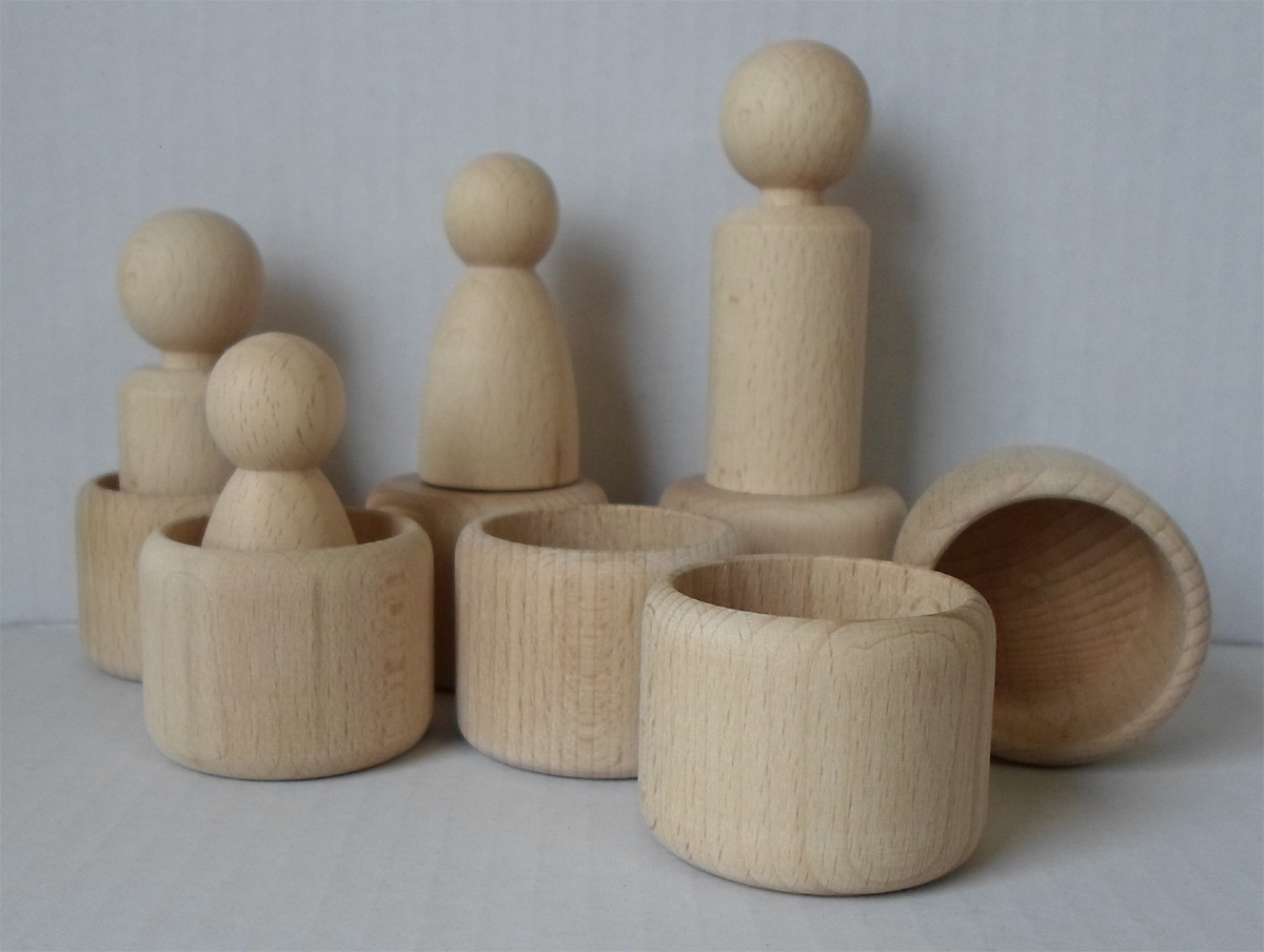 Holzbecher aus Buchenholz, ca. 48 mm Ø