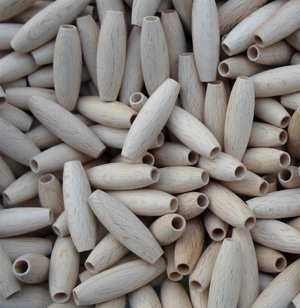 Holz-Oliven lang, schmale Form, Buche